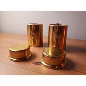 Vintage B.C.A Brass Oil Lamp Set With Box